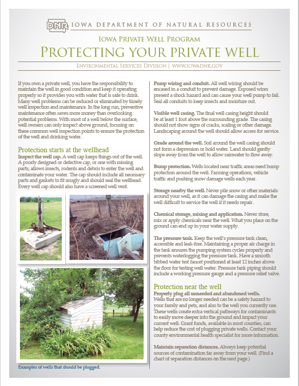 Protecting your private well image